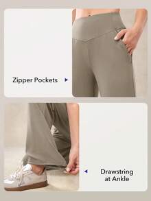 OutZeal 女士天然柔软丝滑触感弹力收腹运动裤日常休闲裤 - 灰色 - 查看 5