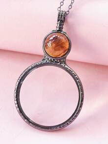 1 件毛衣链珠宝放大镜放大镜项链，复古放大镜母亲节礼物放大镜生日礼物放大镜 - 彩色 - 查看 3