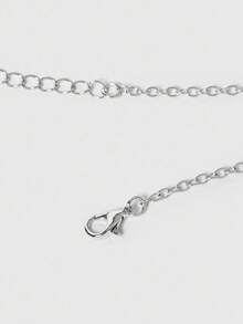 ROMWE 1 chiếc dây chuyền xương đòn hình dơi và trái tim phong cách Gothic, mặt dây chuyền phóng đại cổ điển, mặt dây chuyền hình trái tim bị giam cầm của quỷ dữ, quà tặng cho cặp đôi, dây chuyền Halloween - Dơi bị giam cầm - Xem 4
