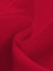 GlowEve 女式拼色短袖修身优雅西装外套 - 紅色 - 查看 3