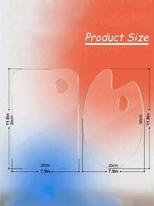 1 لوحة ألوان أكريليك مع ثقب للإبهام، صينية خلط شفافة، لوازم فنية سهلة التنظيف غير لاصقة للزيت والألوان المائية والأعمال اليدوية والرسم DIY، هدية للأم، عودة إلى المدرسة، لوازم مدرسية