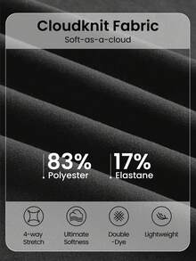 GLOWMODE Bộ áo liền quần xoắn ngược cỡ lớn CloudKnit có túi bên hông thường ngày - màu đen - Xem 5