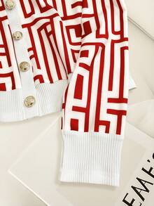 GlowEve 时尚优雅女士针织长袖T恤 - 紅色 - 查看 6