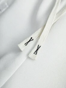 Manfinity Roghcode Men's Street-Style Popular INS Matching Cross Embroidered Towel, Outdoor Music Festival, Nightclub Bar, Boyfriend/Husband Gift, Anniversary Gift, Cropped White Sweatpants