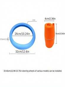 1pc Super Thin Anti-Slip Car Steering Wheel Cover, Universal Steering Wheel Protector, Silicone Steering Wheel Cover - Multicolor - View 6