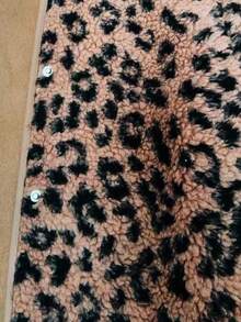 Glissea 女士常规豹纹夹克，秋冬保暖 - 彩色 - 查看 4