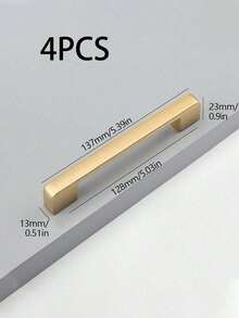 1 pieza Manija de gabinete de cocina de aleación de aluminio moderno color dorado, manija de cajón, tirador de puerta de armario, herraje de muebles - Dorado - Ver 9