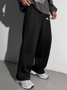 Boys Clothes 1-Pack Young Boys Casual College Comfortable Fashionable Simple Street Loose Version Practical And Versatile Pleated Sweatpants Trousers Comfortable And Thick Suitable For Daily Use Suitable For School Suitable For Travel Suitable For Sports Suitable For Spring, Summer, Autumn And Winter Seasons Suitable For School Start, Back To School Season, Opening Ceremony.