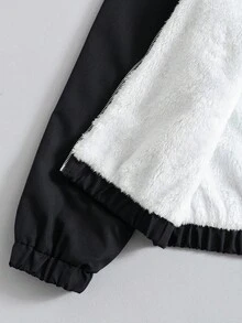 Claim Dot 男士撞色条纹拉链长袖户外防风夹克，秋季款 - 黑色 - 查看 9