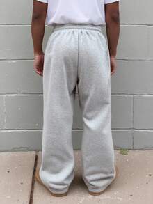 Manfinity Roghcode Casual Loose Street Style Drawstring Men Sweatpants - Light Grey - View 2