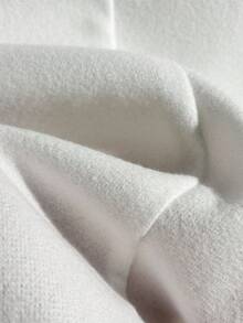 GlowEve Chaqueta de blazer con cuello pico y doble botonadura con decoración de rhinestones, adecuada para el trabajo y el transporte, otoño/invierno - Blanco - Ver 6