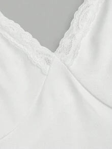 Sweetra 3pcs Plus Size Women Lace Camisole And Tank Top Set, Casual & Comfortable - Multicolor - View 4