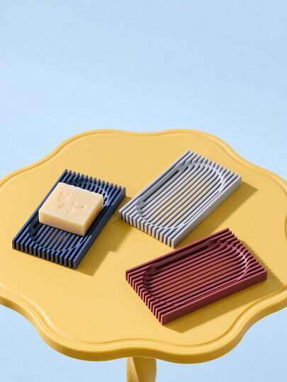 Joivida 1 件淋浴皂盒，沥水皂架，保持肥皂干燥，易于清洁，热塑性橡胶材质皂盒排水设计，适用于浴室、厨房和洗衣房，易于使用，方便携带