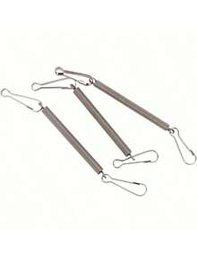 Stainless Steel Replacement Springs With 2 Clips For Rabbit Hamster Water Bottles - Durable Fastening Holder For Pet Drinking Accessories - Silver - View 6