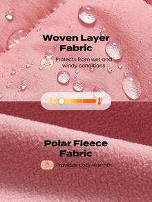 GLOWMODE Thin Polar Fleece Hooded Jacket Warm - Dusty Pink - View 2