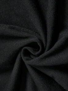 Manfinity Sport Corelite 男士休闲宽松圆领短袖T恤，夏季运动百搭男士短袖T恤，超大码黑色T恤，印花T恤，健身T恤 - 黑色 - 查看 3