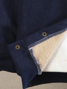 Genkimix Kids Conjunto de 2 peças de roupa para meninos, casaco cardigan forrado de lã combinado com calças de cintura elástica, adequado para eventos formais, escola, feriados, uso diário