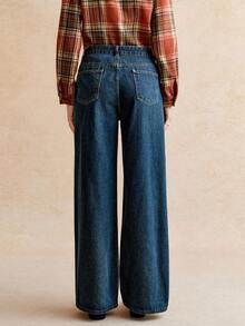 Écloséra Loose Fit Denim Jeans, Fashionable For Summer - Medium Wash - View 2