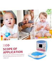 Zazumi Kids English Learning Laptop Toy For Boys And Girls With Interactive Keyboard Realistic Computer Model Early Education Typing Practice Birthday Christmas Gift Ideas