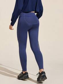 Easithlete Quần legging thể thao ngoài trời cao cấp mới dành cho nữ, quần legging bó cạp cao, màu đen, dài đến đầu gối, co giãn bốn chiều, lót nhiệt chải kỹ, nhanh khô và chống mùi, chống nước có túi, dùng cho đi bộ đường dài/thể dục/yoga/chạy bộ/leo núi - Màu xanh lam - Xem 6