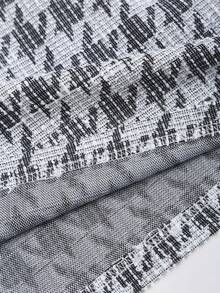 Sweetra Women's New Spring/Autumn/Winter Houndstooth Patchwork Solid Color Black Velvet Fabric Bow Decor Waist Velvet Mini Skirt 2 Pieces Set, Suitable For Outing, Commuting, Vacation - Multicolor - View 4