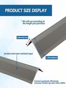 1 件 1 米/3.3 英尺楼梯鼻橡胶边缘，防滑自粘台阶边缘保护器，撕下并粘贴楼梯鼻，适用于室外和室内