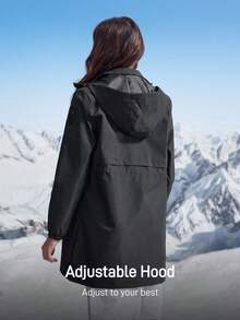 In My Nature 女士户外夹克冬季外套冬季保暖厚保暖夹克，冬季夹克女士休闲户外夹克户外徒步夹克女士休闲夹克，保暖大衣，秋冬夹克，厚夹克保暖，冬季外套女士运动休闲夹克黑色夹克 - 黑色 - 查看 2