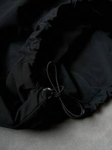 Manfinity EMRG Men's Casual Stand Collar Long Sleeve Jacket, Windbreaker/Outdoor Windbreaker,Winter Half Zip Stand Collar Jacket With Letter Graphic, Adjustable Drawstring Hem, Suitable For Daily Wear, Outdoor Activities, Sports, Casual, School, Party, Music Festival. Can Be Given As A Gift To Friends And Boyfriends