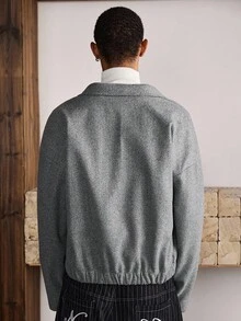 SWAVVY Abrigo de moda para hombre, otoño/invierno - Gris - Ver 2