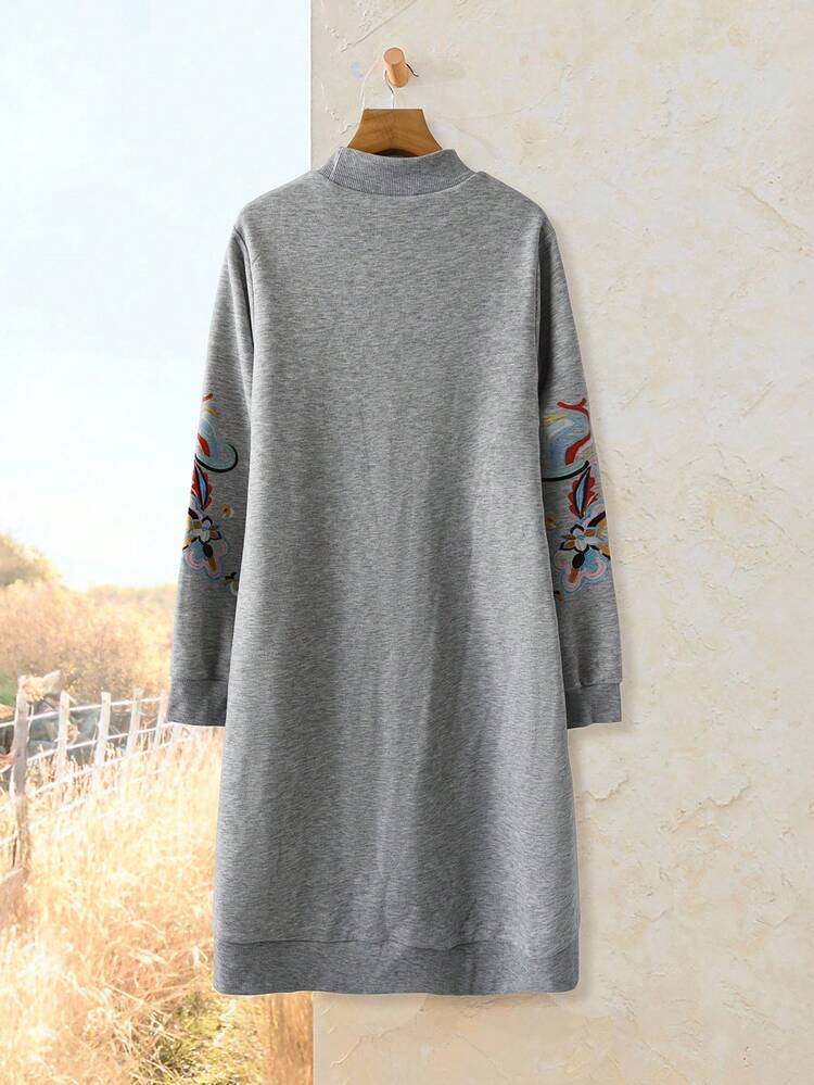 Women's Casual Floral Print Mini Dress For Vacation Casual Long Dresses  Fall Dresses For Women Winter Clothes For Women  Thanksgiving Outfit For Women
