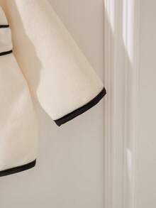 Souflis Souflis 6个月至3岁女婴外套优雅款式秋季女童保暖纽扣夹克 - 米色 - 查看 7