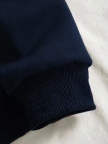 INAWLY 女士休闲宽松长袖翻领运动衫，百搭日常穿着 - 藏蓝色 - 查看 4