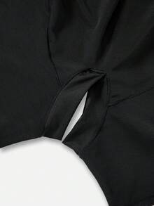 Nuvra 女式无袖露背双层收腹塑身连衣裙，带衬里，长款修身塑身连衣裙 - 黑色 - 查看 8