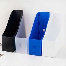 Organizador de escritorio plegable de plástico grueso, estantería para estudiantes, dormitorio, regreso a la escuela, útiles escolares