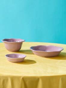 Zazumi 1 tô cơm kiểu Pháp tối giản, cao cấp, đồ dùng nhà bếp bằng gốm sứ. - Màu tím - Xem 4