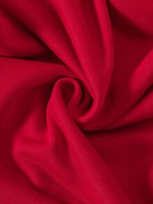 Baby Girl Snowman & Carrot Print Casual Red Crew Neck Long Sleeve Sweatshirt, Cartoon Cute & Fun Christmas Vibe, Autumn/Winter - Red - View 4