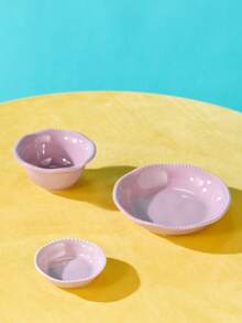 Zazumi 1 tô cơm kiểu Pháp tối giản, cao cấp, đồ dùng nhà bếp bằng gốm sứ. - Màu tím - Xem 5