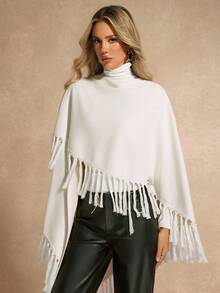 Chiquease Fashionable Fringe Women Jacket - White - View 3