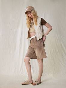 Solecia Sandales plates décontractées avec boucle, mode femme - Nude - Voir 6