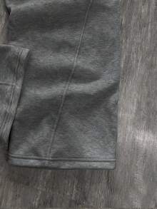 Coolqubz Pantalones de chándal rectos de ajuste holgado y estilo patchwork en gris, pantalones deportivos versátiles - Gris Claro - Ver 5