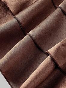 SHEIN MOD Elegantes Damen Minikleid mit Blume Muster Patchwork und Spaghettiträgern, Herbst/Winter, Peplum Kleid, Kleid Oberteile, Korsett Oberteil Kleid, Rüschenkleid, Blumenkleid, Weihnachtskleidung für Damen, Silvesterkleid, Partykleid, Boho Damen, Country Konzert, Western Wear, Strandkleid, Elegante Kleider für Partys, Brauner Rock, Samt Minikleid, Vintage