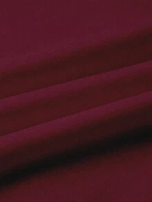 EMERY ROSE Christmas A Large-Sized Wine-Red Round-Neck Long-Sleeved T-Shirt, Comfortable And Versatile - Burgundy - View 4