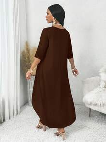 SHEIN Lady 四季秋季女装 白色长袖不对称两件套 女士秋季套装 女士套装 女士服装套装 女士两件套 秋季两件套 返校季 秋季女士套装 白色女士套装 女士服装套装 套装 两件套 婚礼礼服 女士两件套 沙滩装 女士沙滩装 女士沙滩裤 - 摩卡棕 - 查看 2