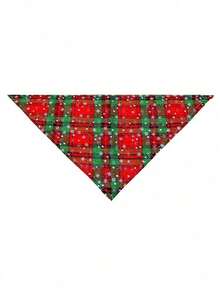 PETSIN 1-częściowy świąteczny szalik dla zwierząt, krata w stylu płatków śniegu, szalik dla psa, szalik dla kota, dekoracja świąteczna dla zwierząt, szalik dla zwierząt, artykuły dla zwierząt