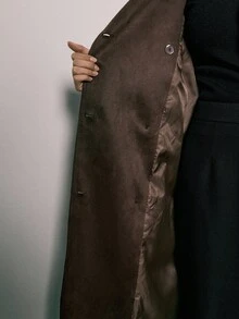 ATUI Studio Damen Mode Doppelreiher Gürtel Trenchcoat