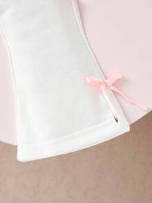 SHEIN 女婴蝴蝶结印花T恤和喇叭裤套装 - 彩色 - 查看 8