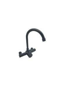 1pc Easy-Install Wall-Mounted Kitchen Faucet - Single Handle, Hot & Cold Water, Rotatable Long Spout For Sink, Bathroom, Laundry Room & Balcony Mop Bucket - (Chrome, Black,Selectable)