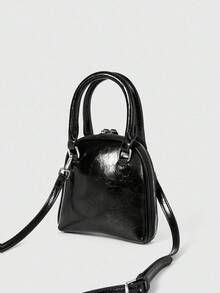 DareSee Mini sac à main décoré de métal à la mode avec pendentif. Idéal pour les festivals de musique, les fêtes Y2K, la rentrée scolaire et les cadeaux de Noël