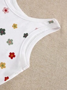 INAWLY Floral Print Fitted Women's Camisole - Multicolor - View 4