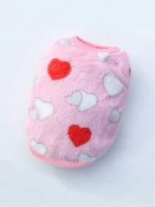 宠物狗/猫卡通法兰绒背心，小型犬秋冬季外套 - 彩色 - 查看 4